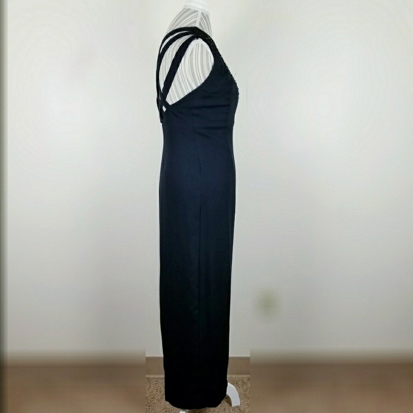 Liz Claiborne Vintage Elegant Black Evening Gown - Picture 4 of 6